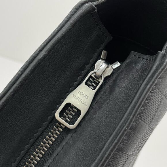 Louis Vuitton Tadao Damier Infini Shoulder Bag Tote Handbag Black - Picture 11 of 12